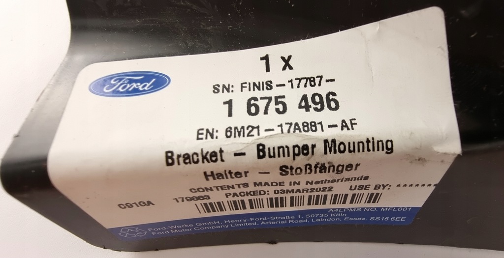 фото №11, Напрямна бампера задня права ford smax mk1 galaxy mk3