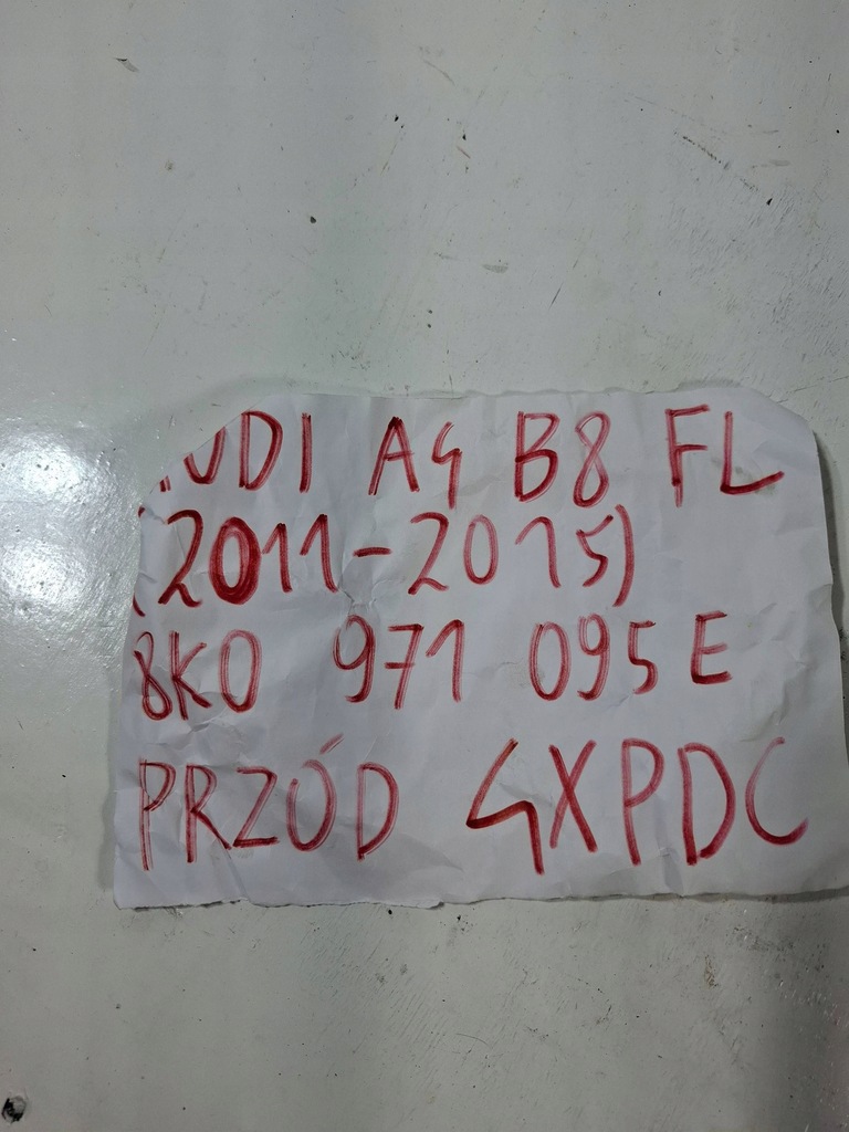 фото №5, S4 b8 lift a4 джгут електропроводка pdc перед 8k0971095e