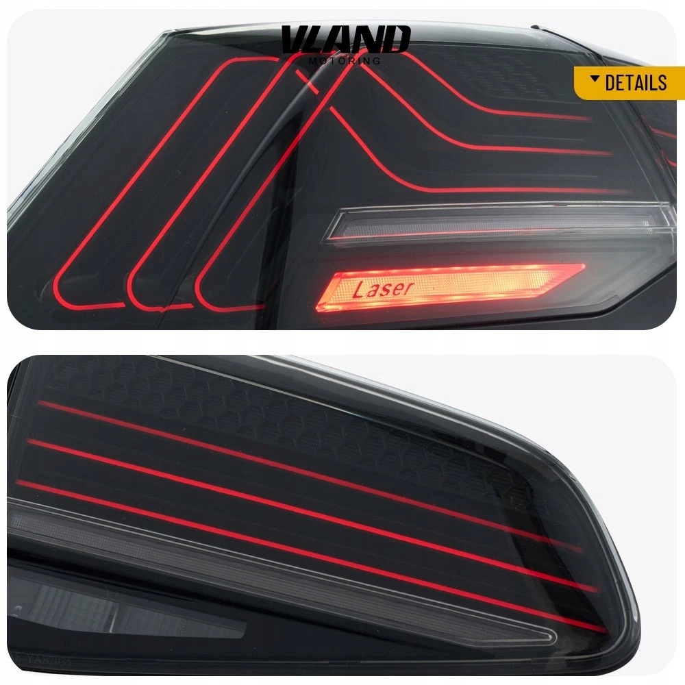 фото №12, Лампи задні kpl vland led діоди laser lift 7.5 look тюнінг vw golf vii 7 5g