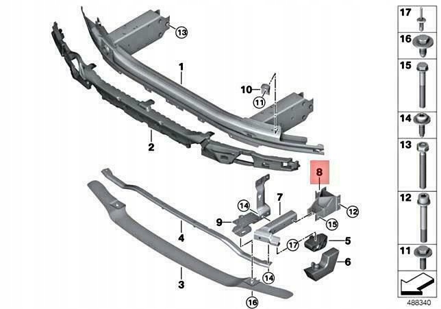 фото №1, Адаптер правый bmw 5 g30 7 g11 оригинальный 51117357216