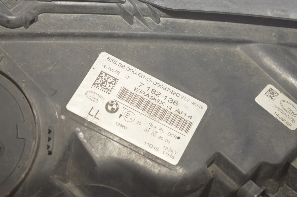 фото №10, Лампа права передня bmw 7 f01, f02 7182138 32968786 3.0l 180kw 2009