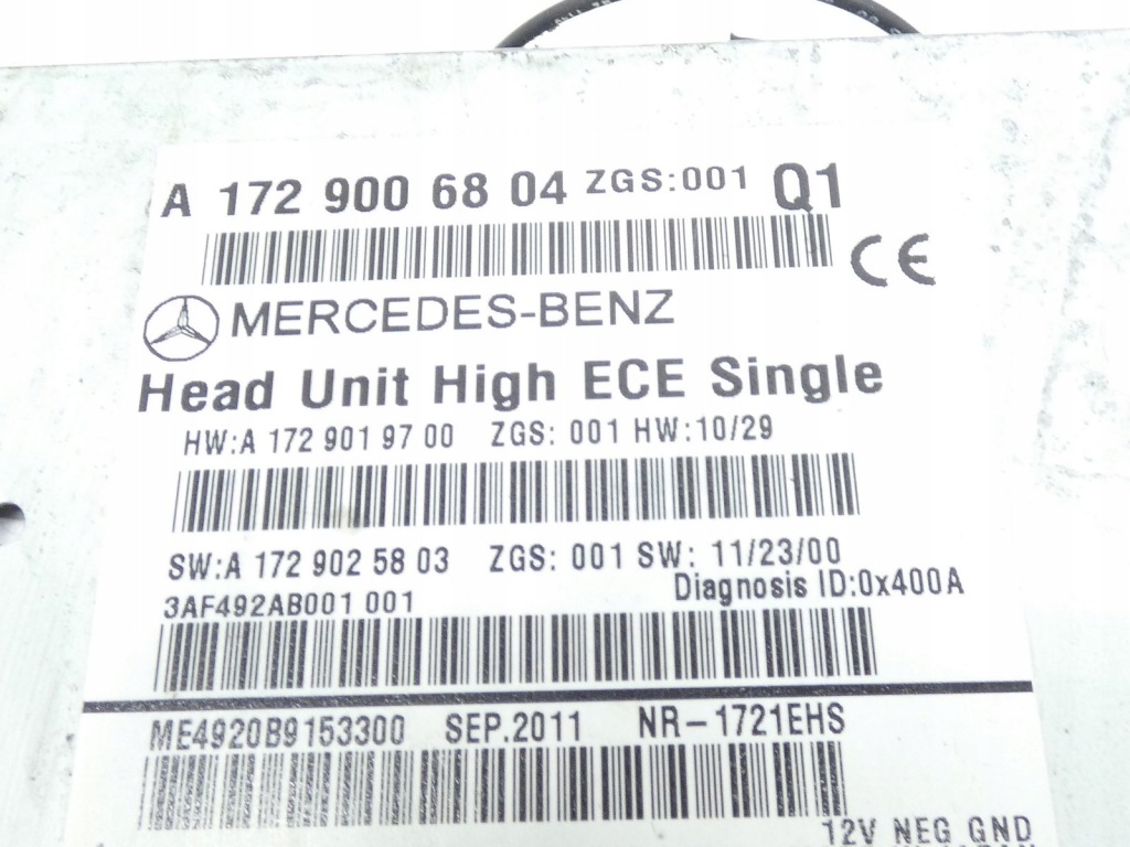 фото №4, Радіо радіопрогравач cd navi oem mercedes slk r172 w172 a1729006804