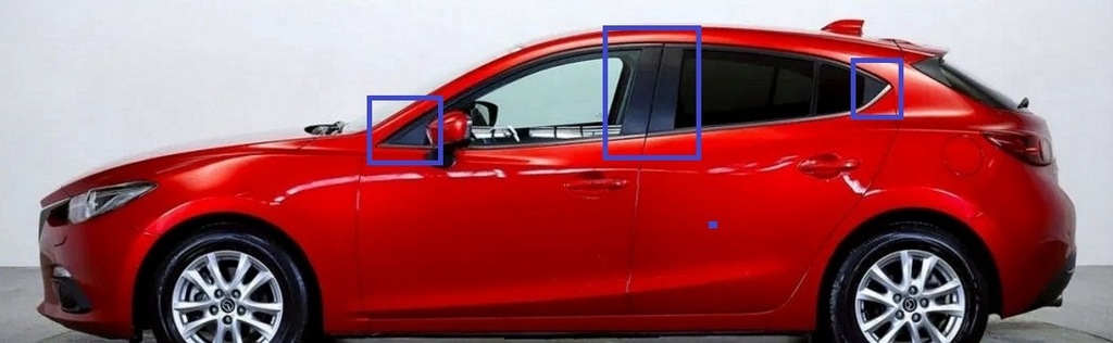 фото №3, Молдинг вертикальная рамки дверь перед задняя mazda 3 bm