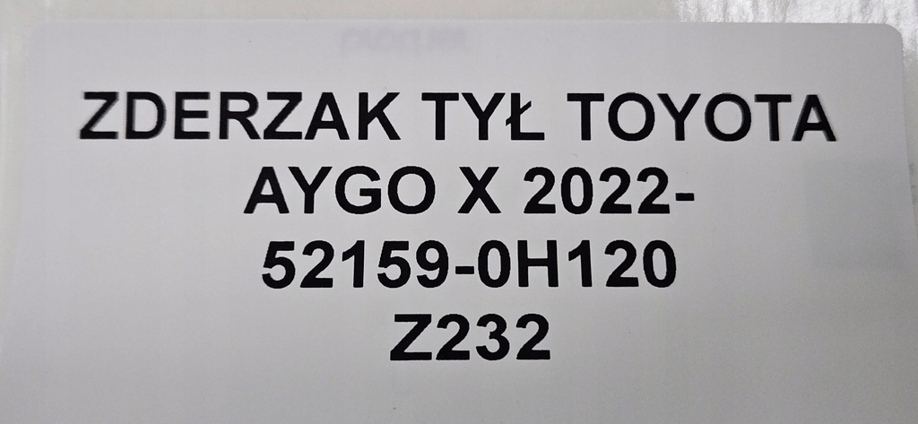 фото №9, Бампер задняя toyota aygo x 2022- 52159-0h120 oryg