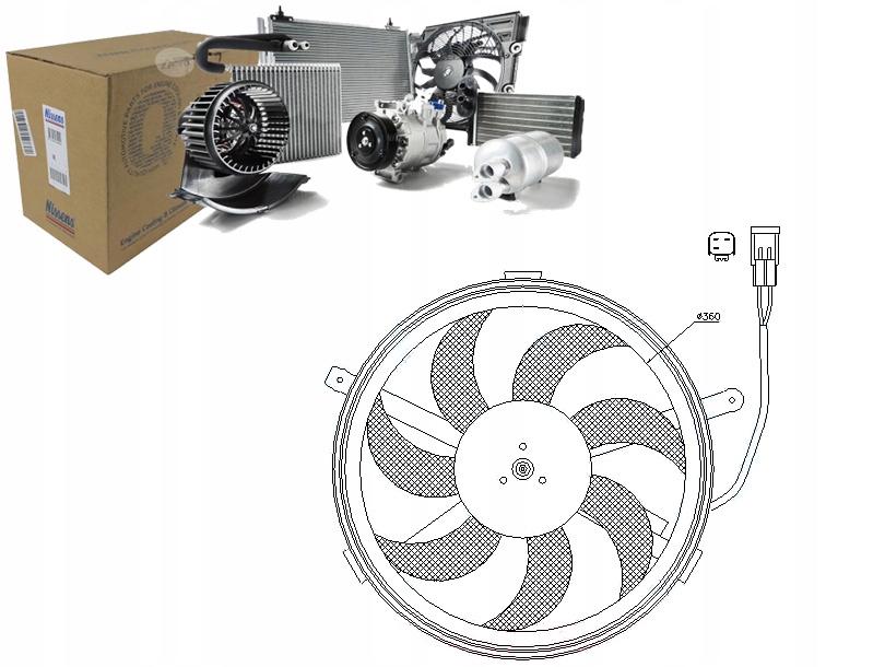 Купить Вентилятор радиатора с корпус mini r56 r57