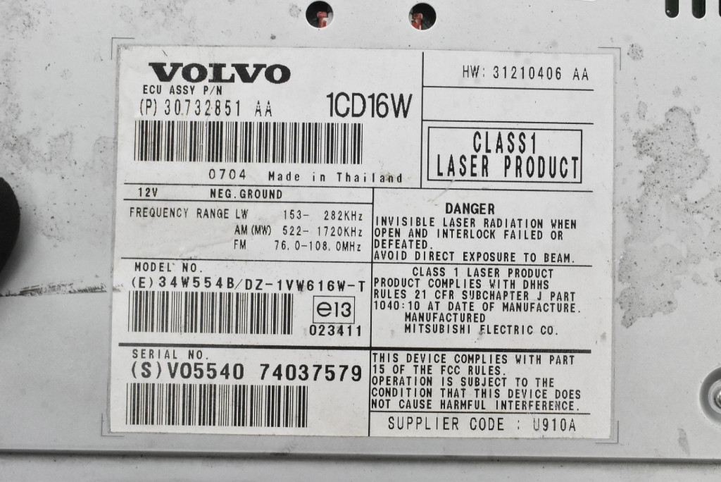 фото №6, Радіо радіопрогравач 30732851 cd volvo c30 1 i 06-09