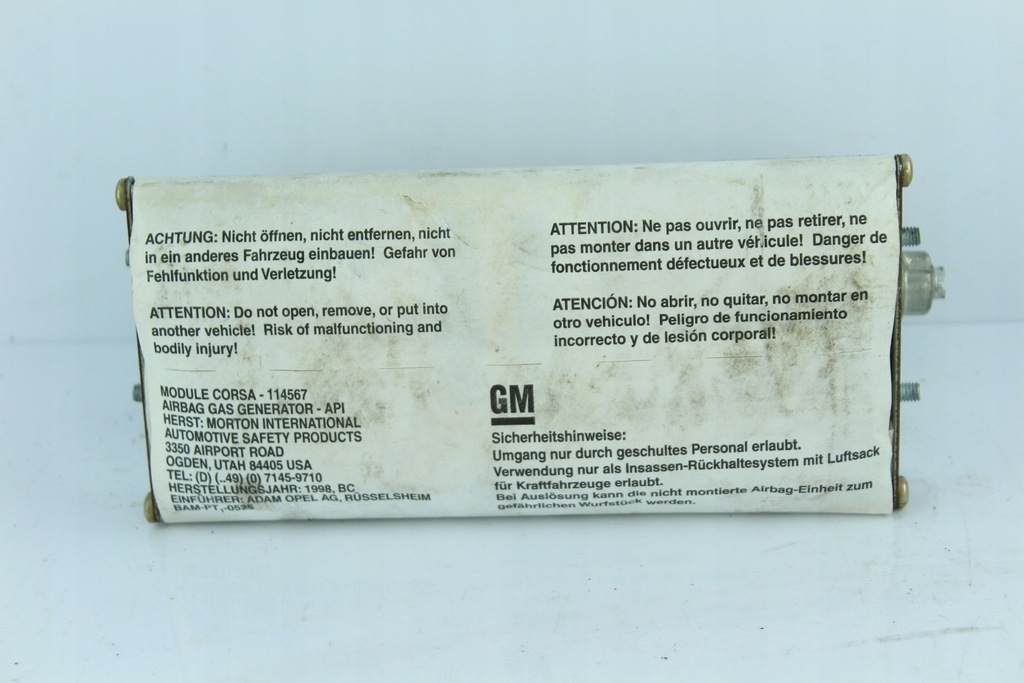 фото №1, Подушка воздушная пассажира opel corsa b 90460204 opel