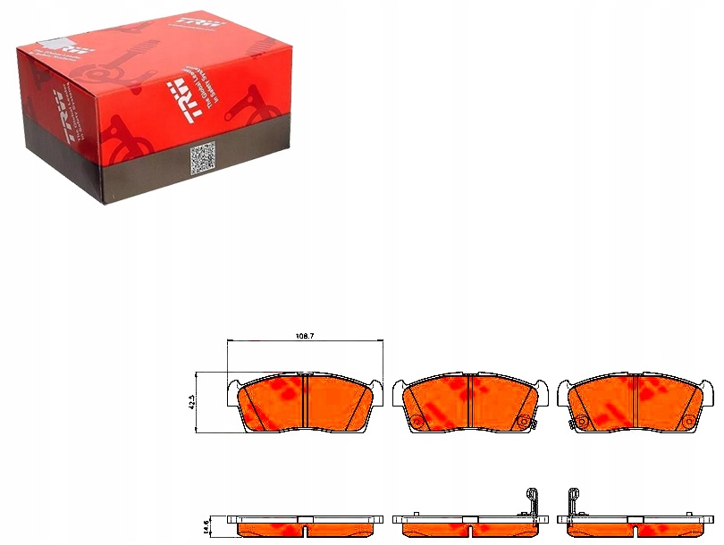 фото №1, Trw gdb1940 набір гальмівних колодок гальмівних, гальма дискові