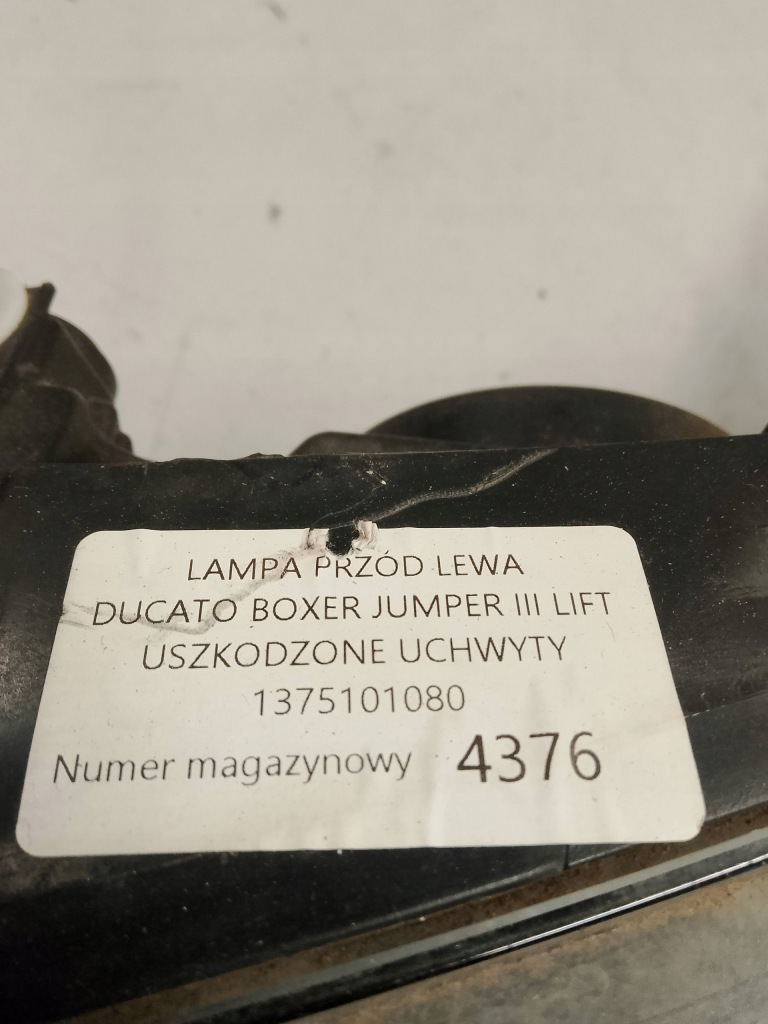 Ducato boxer jumper iii lift лампа лівий перед пошкоджені тримачі 1375101080 Ціна