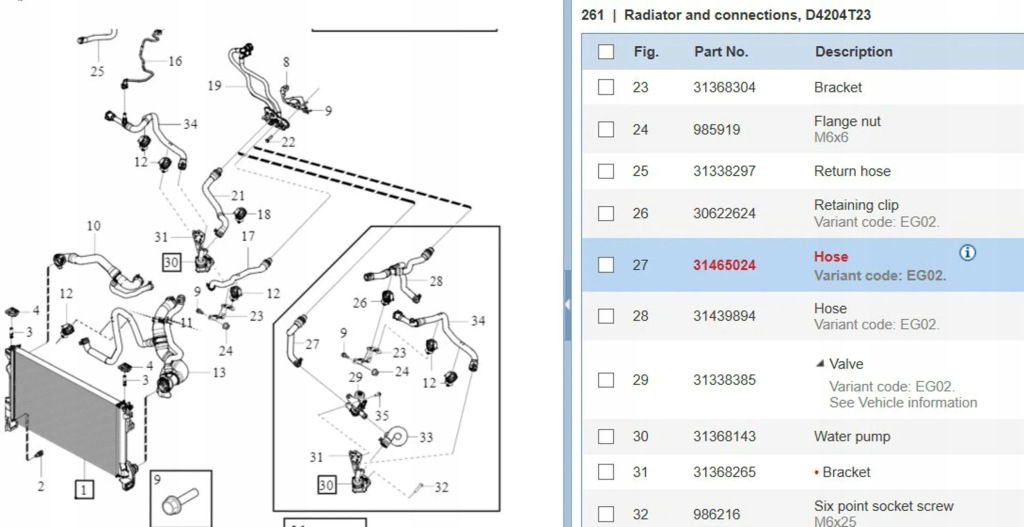 Volvo xc90 2017 дроти радіатор води Зі Шроту