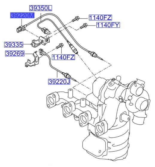 фото №1, Hyundai датчик температури вихлопних газів