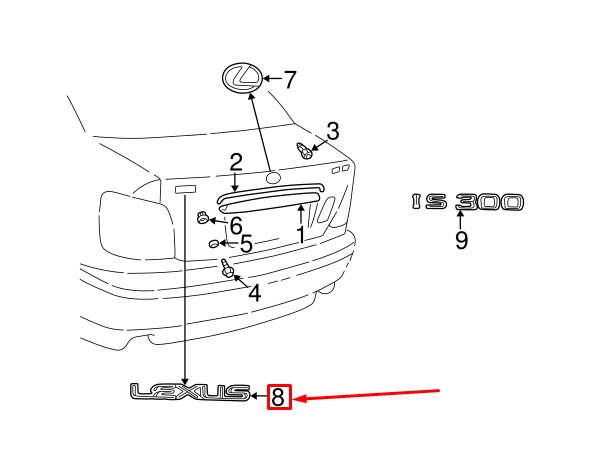 Lexus is xe10 эмблема na задняя крышка 7544153030 75441-53030 оригинальный с Разборки