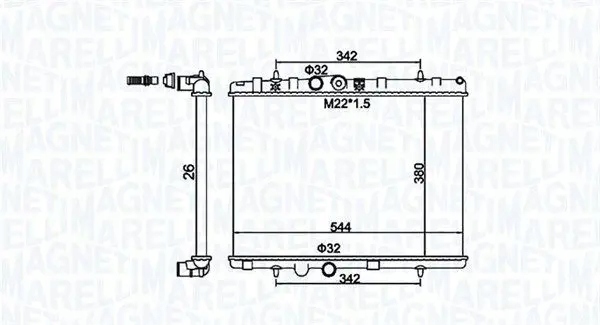 фото №1, Радіатор води 350213156100 magneti marelli