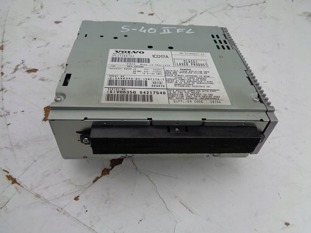 фото №1, Чейнджер cd 31266762 volvo s40 ii fl
