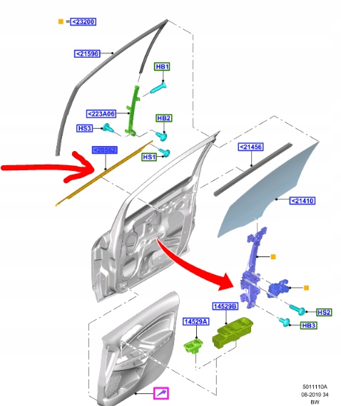 фото №1, Молдинг подоконная дверь lh ford ecosport 13- 17-