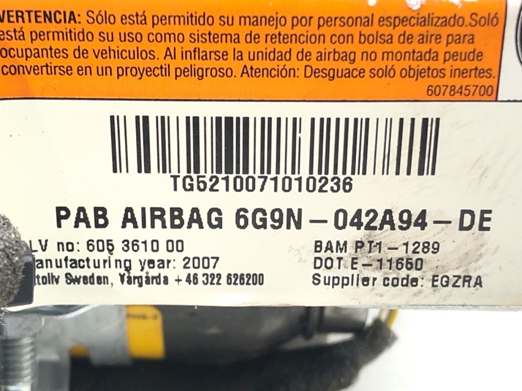 фото №5, Подушка воздушная пассажира land rover