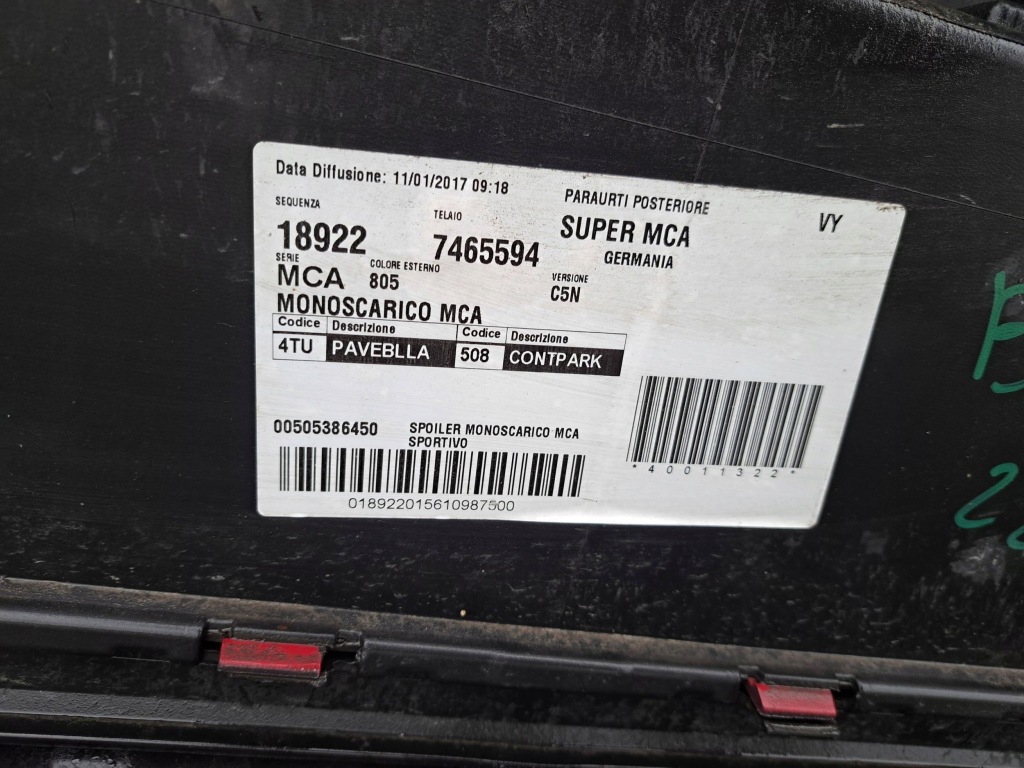 Бампер задний задний alfa romeo giulietta veloce 50538645 Недорого
