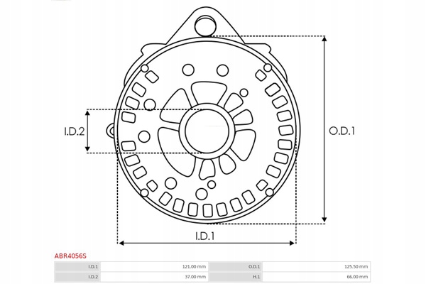 фото №3, Кронштейн, фланец приводной генератора as-pl abr4056s