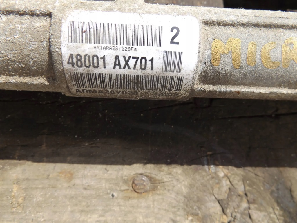 фото №3, Micra k12 рулевая рейка 48001ax701