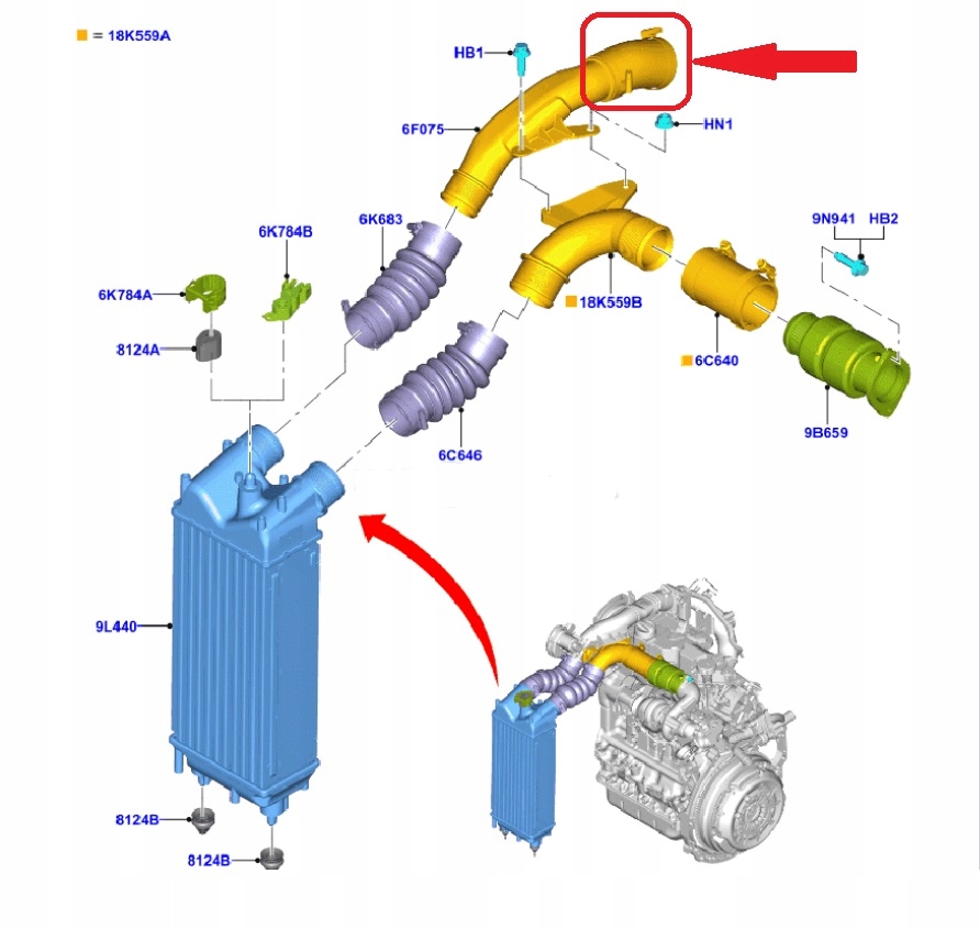 фото №7, Труба wąż интеркулер ford ka ecosport 1.5 tdci