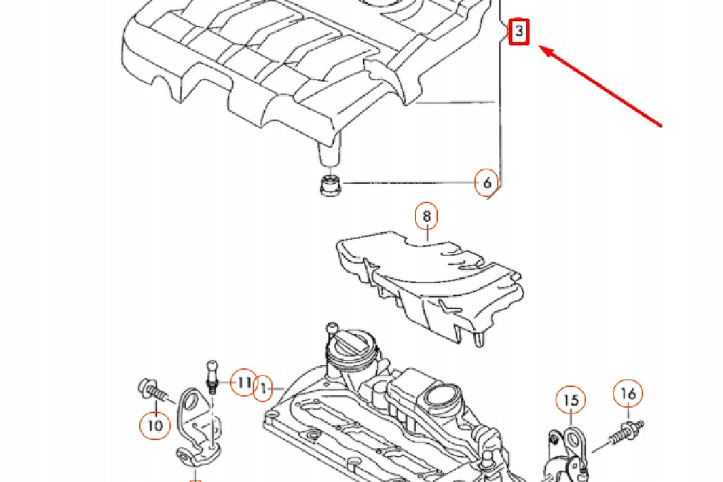 фото №9, Vw beetle a5 крышка коллектор впускной двигателя '' 'tdi' nowa оригинальная