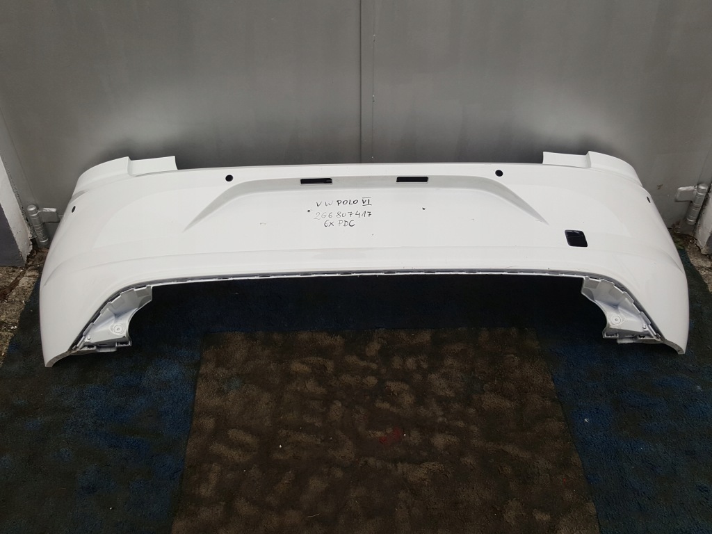 фото №1, Vw polo vi 2g6807417 бампер задняя 6xpdc