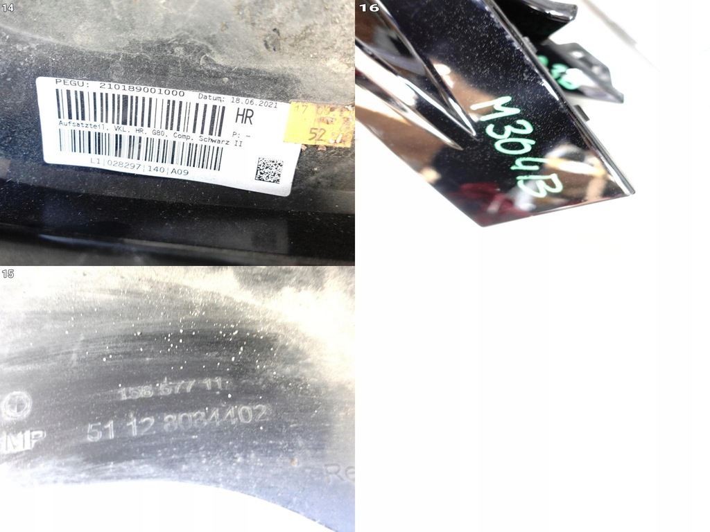 фото №12, Bmw m3 g80 21- молдинг спойлер правий w бампер задня