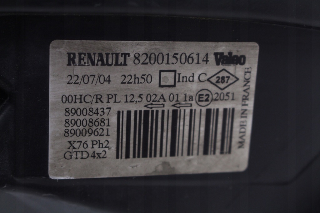 фото №5, Лампа лівий перед renault kangoo 04r.