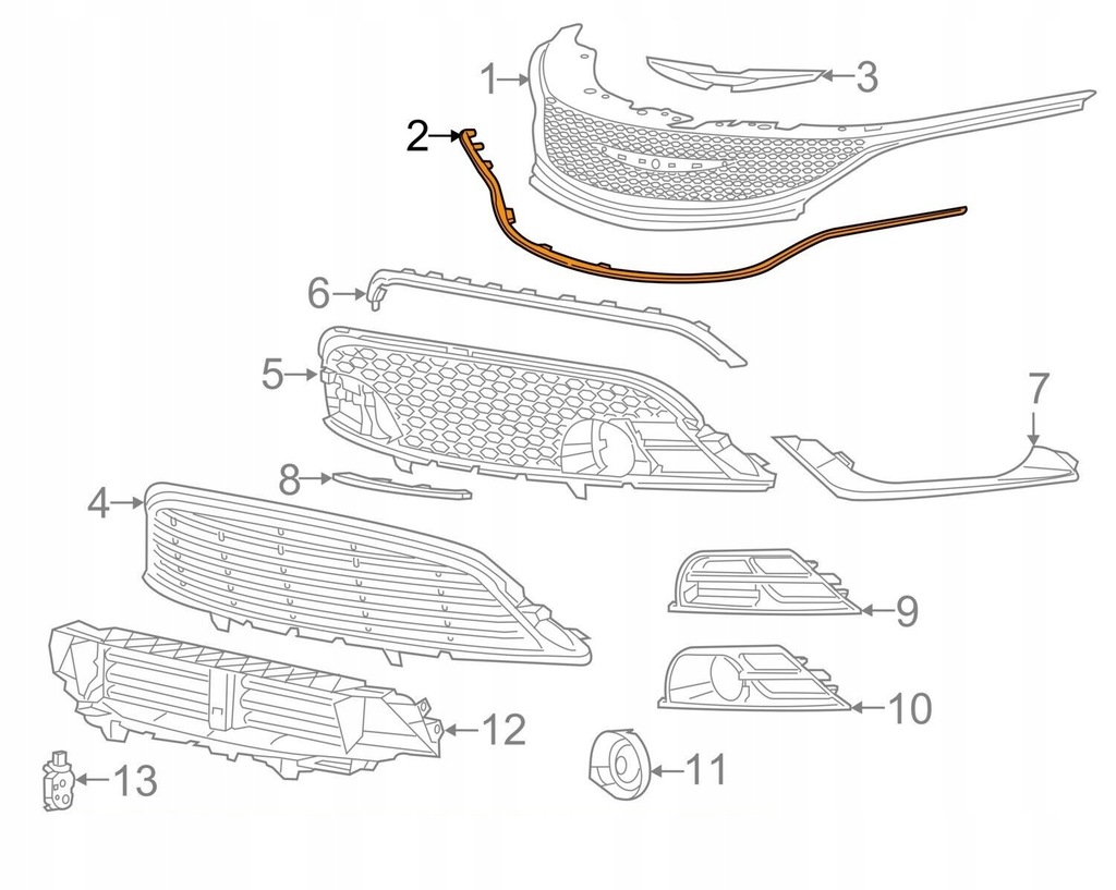 фото №2, Молдинг решітка chrysler 200 2015- хром