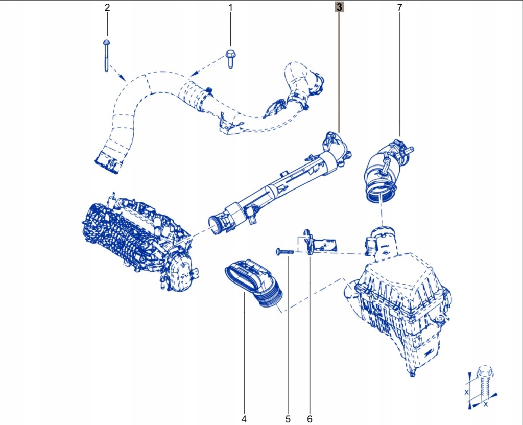 Шланг воздуха с датчиком 1.2 tce mild hibryd renault dacia 144602179r с Разборки