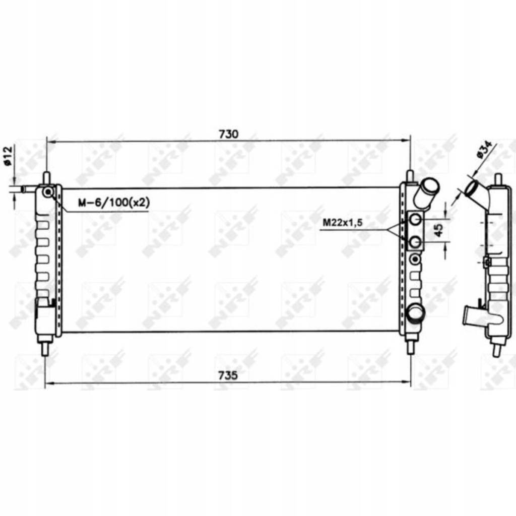 Купить Nrf58154 nrf радиатор opel corsa b 1,0/1,2