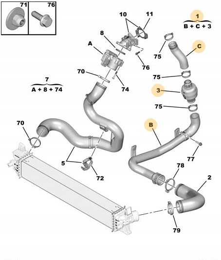 Купить Шланг воздуха peugeot оригинальный номер 1638153280