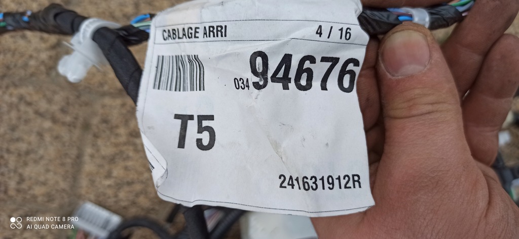 фото №8, Renault kadjar джгут салону кабіни 241631912r