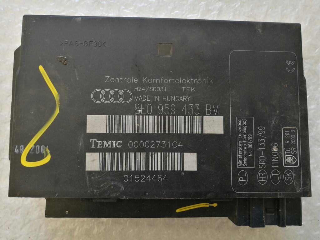 фото №1, Модуль блок керування комфорту 8e0959433bm audi