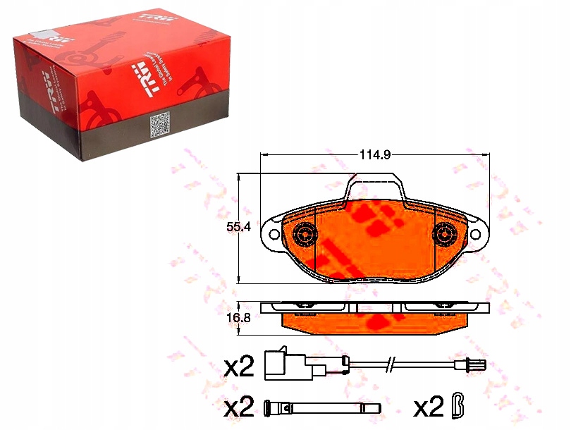 фото №1, Trwgdb2041 гальмівні колодки ham. fiat перед punto/sc/500/ka