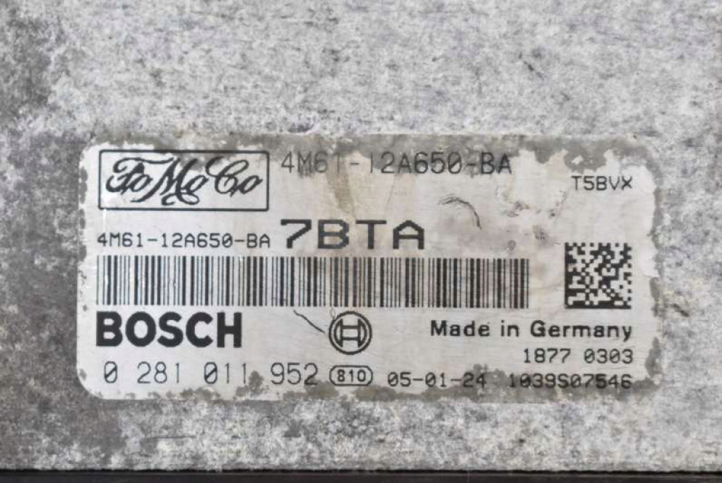 фото №7, Блок управления двигателя 4m61-12a650-ba 0281011952 mazda 3 1 i bk 1.6 citd 109 km