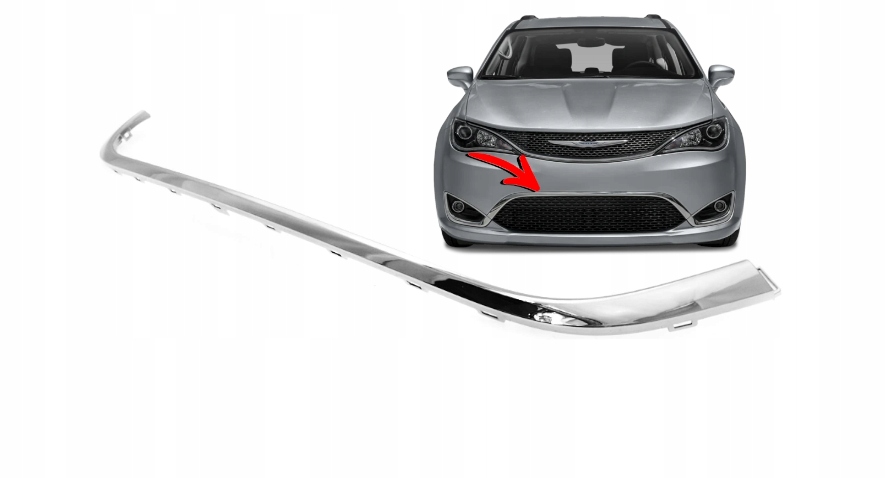 Купить Молдинг хром нижний решётка решётки решетка chrysler pacifica 2017-2021