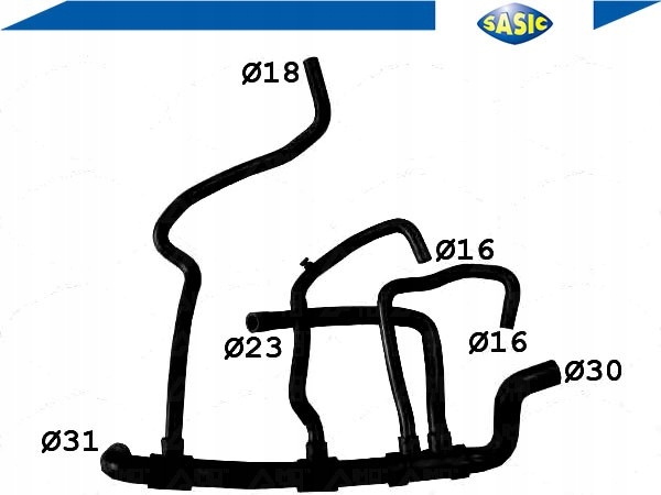 фото №2, Sasic 3404140 шланг гнучкий радіатора