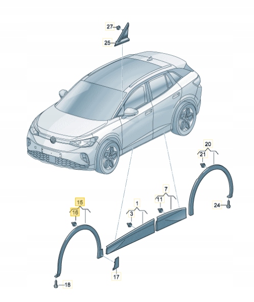 фото №1, Молдинг крила перед id.4 20- 11a853718