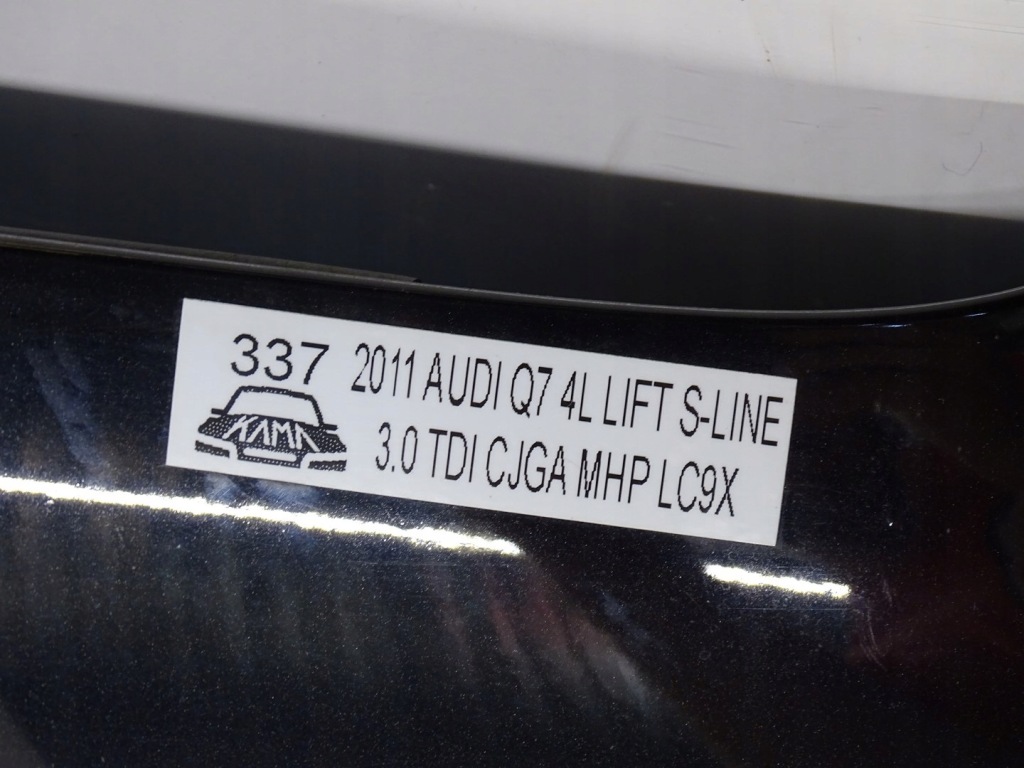 фото №8, Капот кришка перед передня двигуна audi q7 4l lift czarna lc9x
