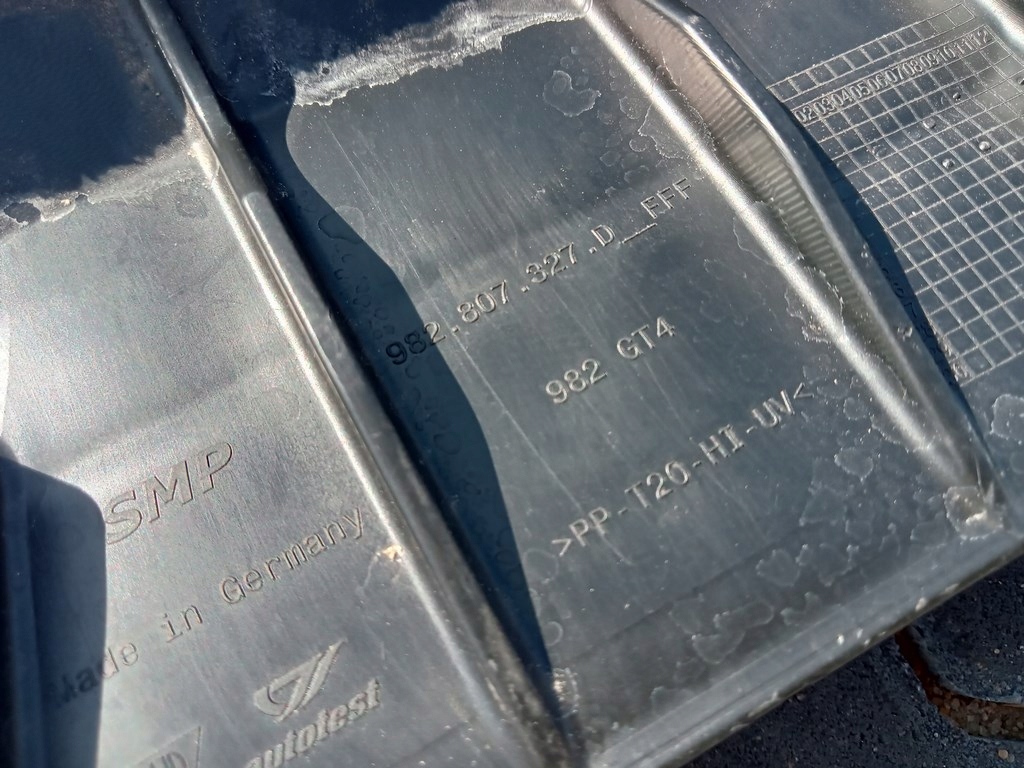 фото №9, Porsche cayman 982 gt4 - молдинг спойлер бампера перед 982807327d