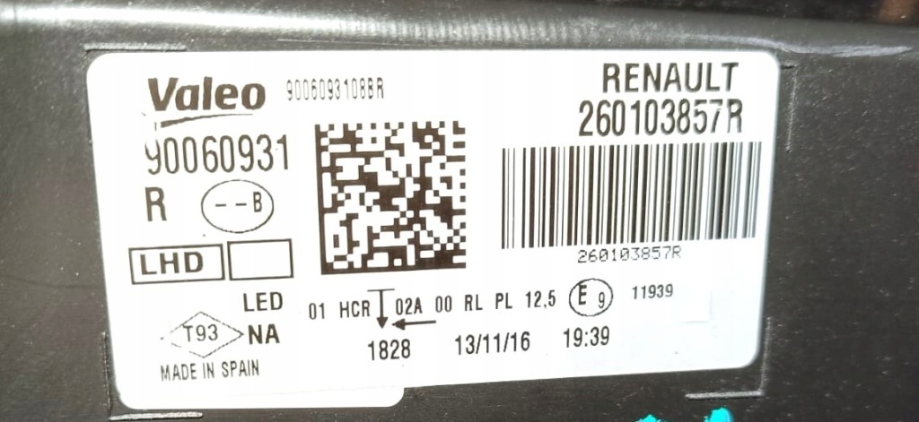 Renault megane iv full led лівий правий фара фара 260601093r 260103857r Ціна