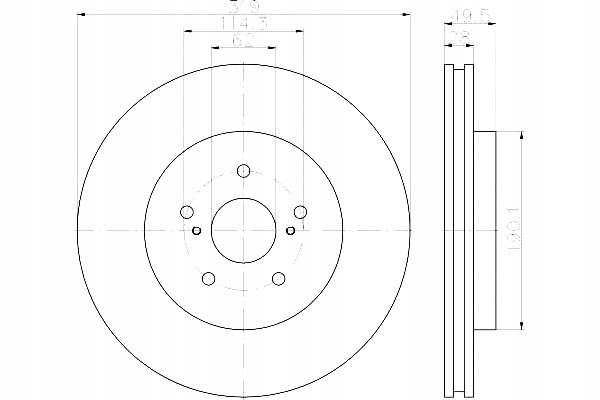 фото №1, Hella гальмівні диски гальмівні 2szt lexus rx 400h mhu3_.