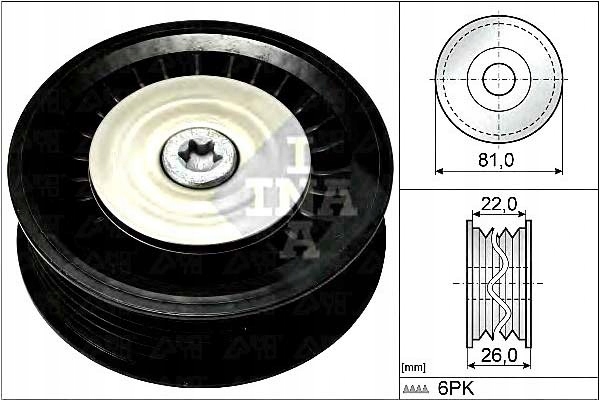 фото №1, Schaeffler ina 532 0678 10 ролик направляющая / направляющая, ремень клиновой зубчатый