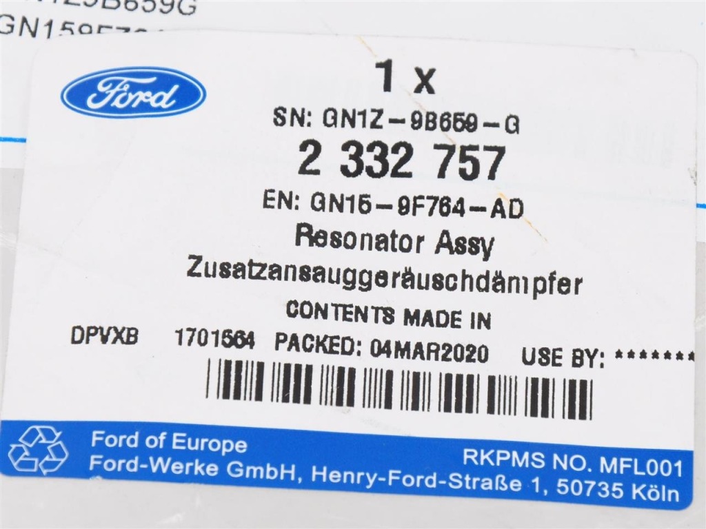 фото №4, Резонатор фильтра воздуха ecosport 17- 2,0l usa