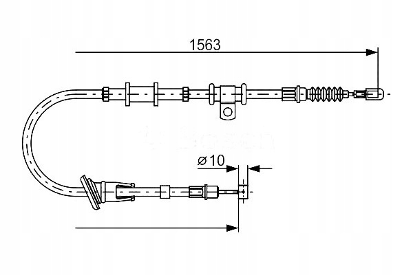 фото №1, Bosch трос гальма ручного mitsubishi space star