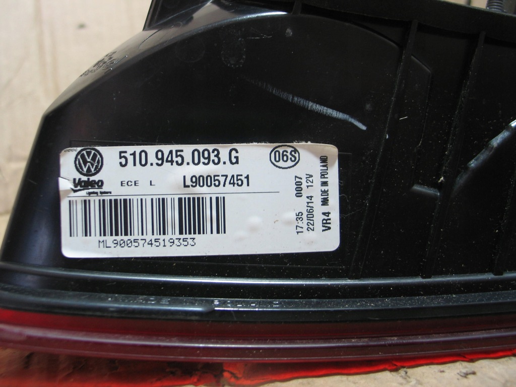фото №12, Лампа задня задня vw golf sportsvan 13-18 510945093g