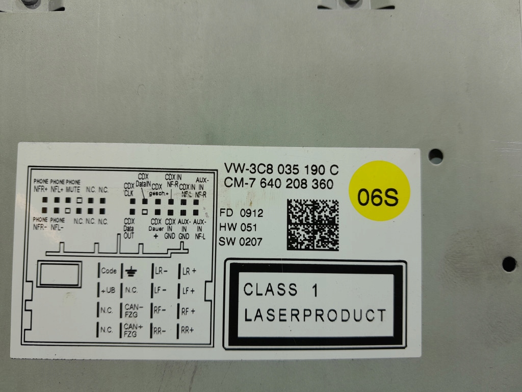 фото №10, Vw passat b7 радио cd навигация 3c8035190c