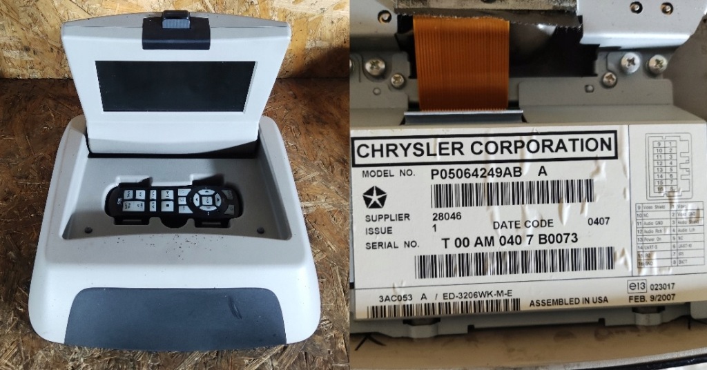 фото №1, Dvd монитор jeep grand cherokee wk p05064249ab