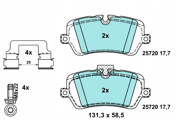 фото №1, Ate 13.0470-2604.2 набор тормозных колодок тормозных, тормоза дисковые